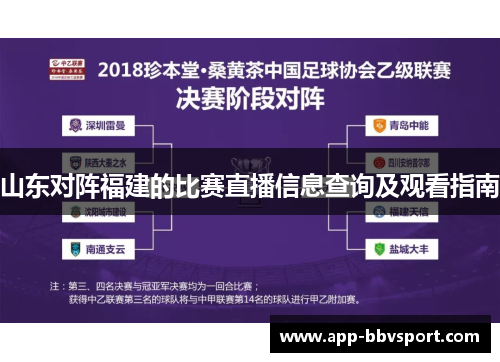 山东对阵福建的比赛直播信息查询及观看指南